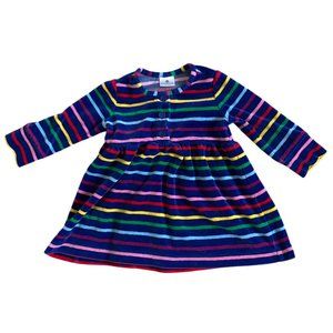 Hanna Anderson girls velour dress with rainbow stripes size 80 (2-3 year…